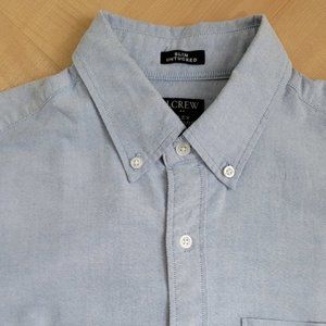 J. Crew Blue Flex Oxford Shirt Mens XS Long Sleeve Button Down